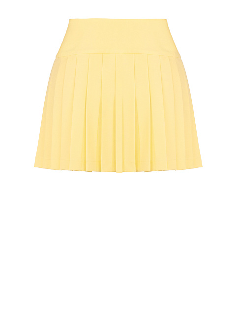 Yellow Pleated Mini Skirt, 2