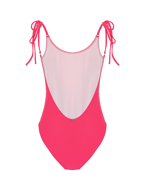 Hot Pink Open Back Swimsuit, 2