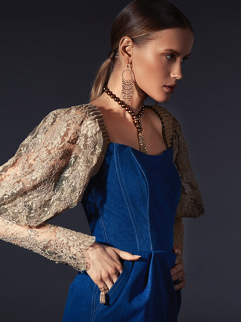 Rose Gold Diamond Tassel Ring, 4