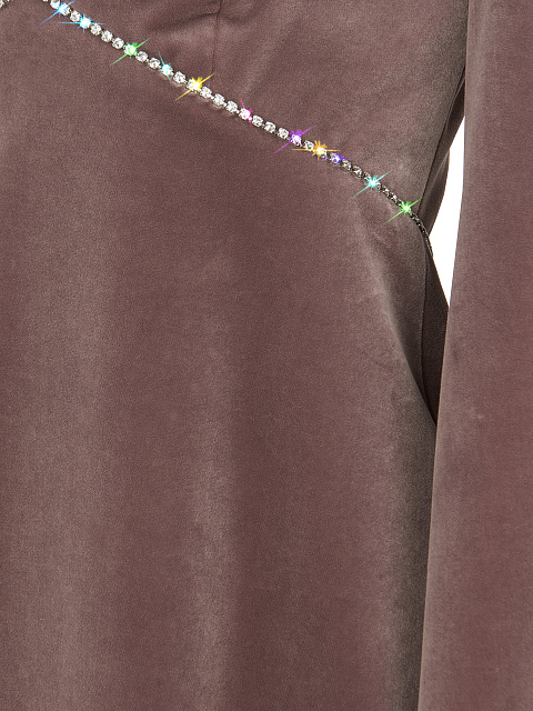 Lilac Velvet V-neck Mini Dress, 3