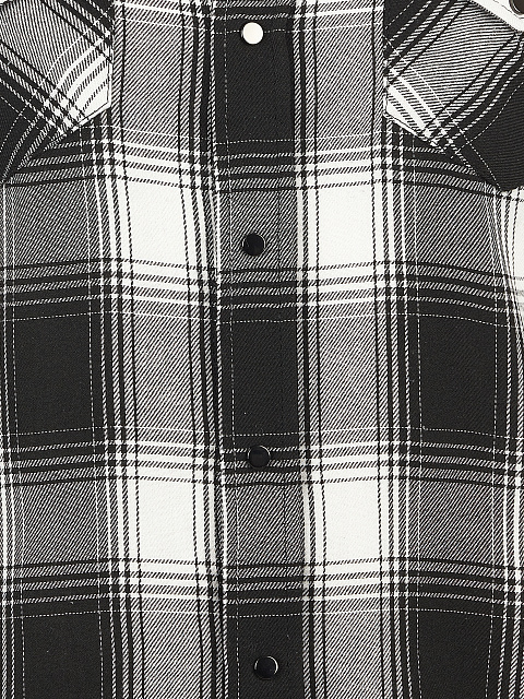 B/W Wool & Rayon Checked Shirt, 3 B/W Wool & Rayon Checked Shirt, 3