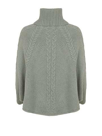 Grey Cashmere Cable Knit Sweater, 2