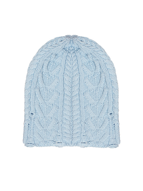 Light Blue Distressed Cotton Beanie, 1