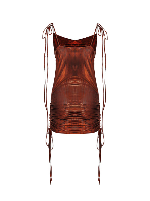 Metallic Red Jersey Transformer Dress, 2