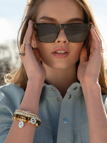 Silver & Jade Beaded Bracelet, 2