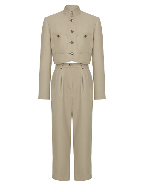 Beige denim suit, 1