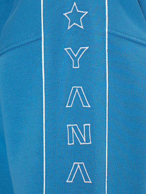 Bright Blue & White "Yana" Embroidered Jersey Suit, 5 Bright Blue & White "Yana" Embroidered Jersey Suit, 5