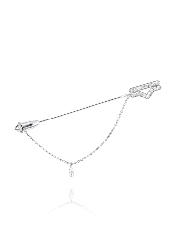 White Gold & Diamonds "Libra" Brooch, 1