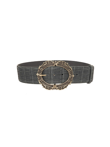 Grey crocodile leather belt, 1