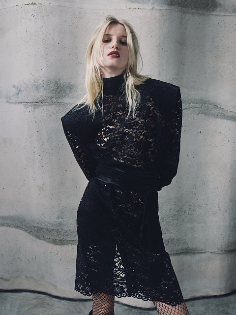 Black lace midi dress, 3 Black lace midi dress, 3