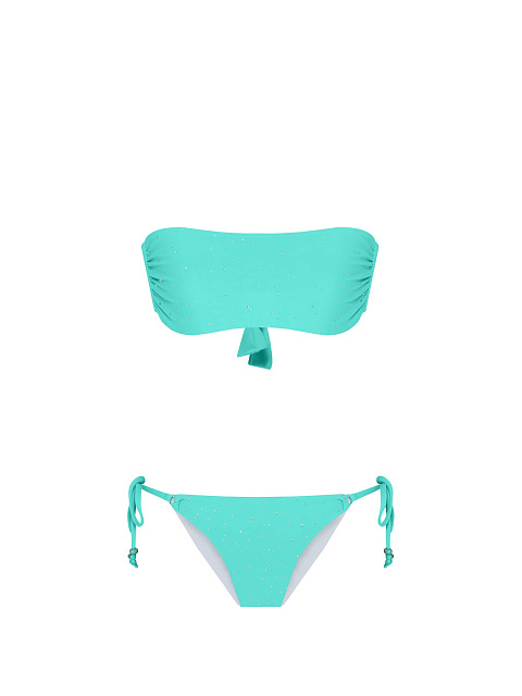 Mint swimsuit with rhinestones, 3