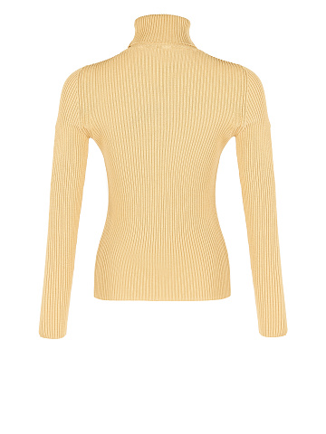 Sand Rib Knit Jersey Turtleneck, 2