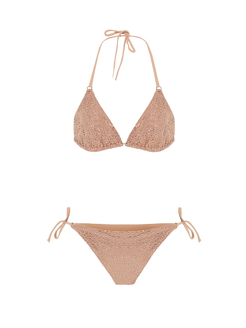 Beige Swimsuit With Swarovski Crystals, 1