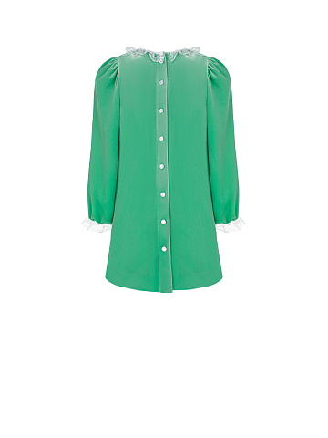 Green Velvet Girl's Dress, 2