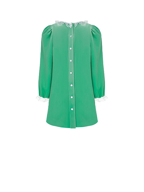Green Velvet Girl's Dress, 2