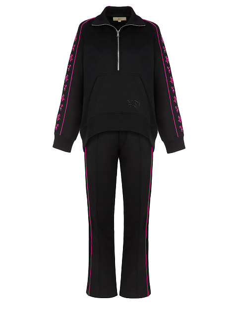 Black Embroidered Jersey Suit, 1