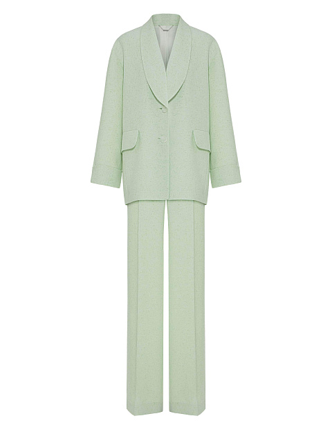 Light Green Tweed Two-piece Suit, 3