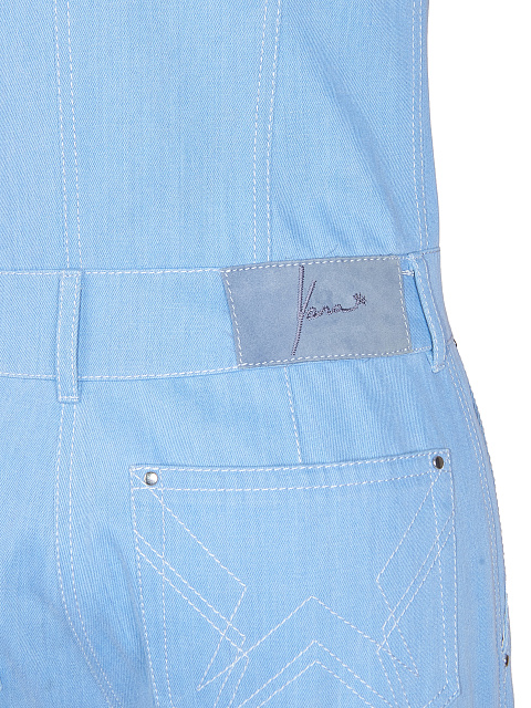 Light Blue Denim Jumpsuit, 3