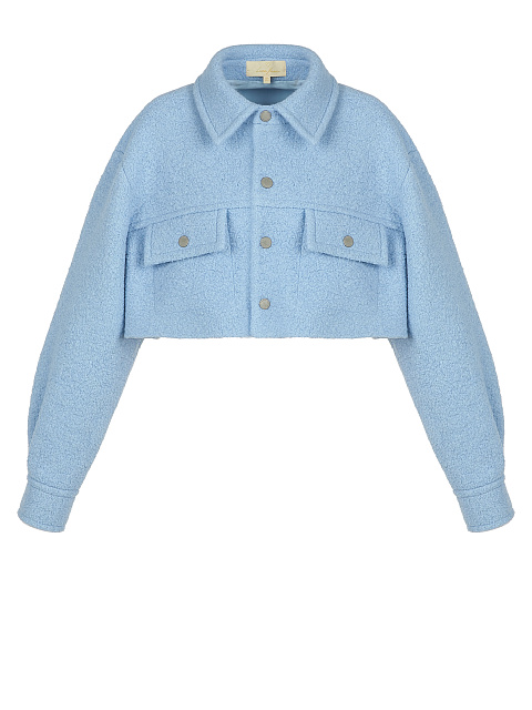 Light Blue Cropped Overshirt, 1