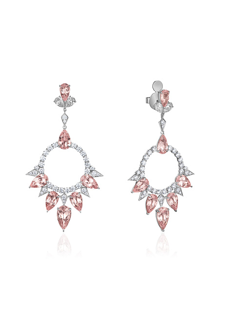 Earrings with morganites and diamonds, 1