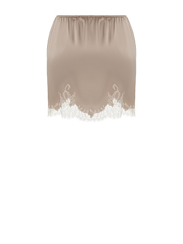 Beige lace mini skirt, 2
