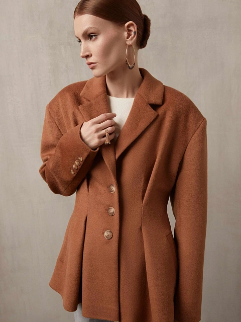 Brown wool blazer, 4