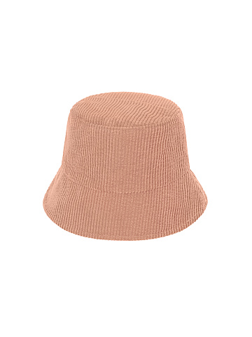 Powder-pink corduroy bucket hat with Yana embroidery, 2