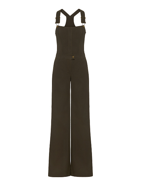Dark Green Denim Jumpsuit, 1 Dark Green Denim Jumpsuit, 1