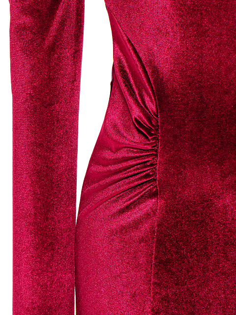 Crimson Velvet Maxi Dress, 3