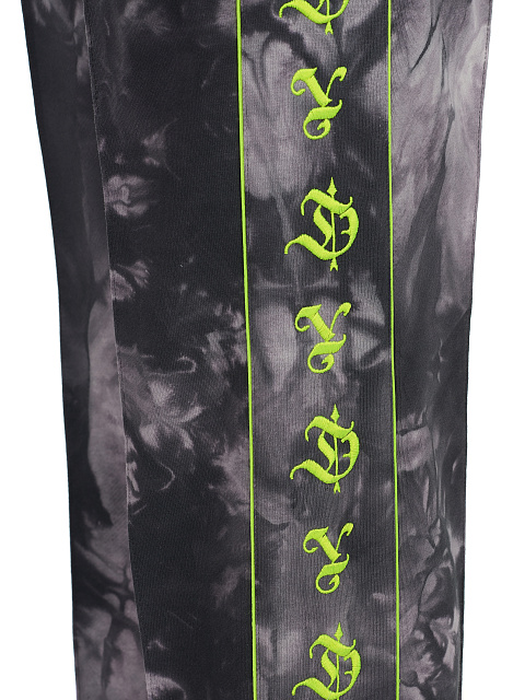 Grey Tie-dye & Neon Green YD Embroidered Jersey Suit, 5 Grey Tie-dye & Neon Green YD Embroidered Jersey Suit, 5