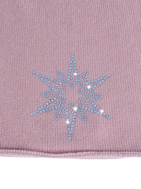 Pink Cashmere Rhinestone Hat, 3