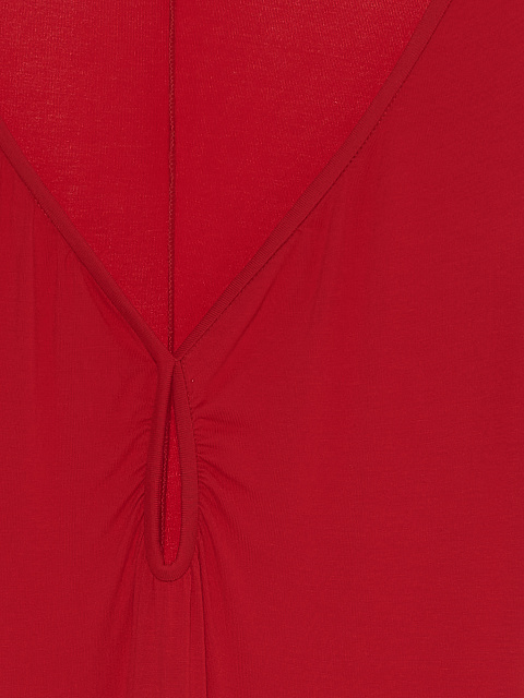 Red Rayon Jersey Maxi Dress, 3