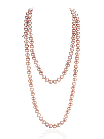 Light lavender pearl necklace, 1