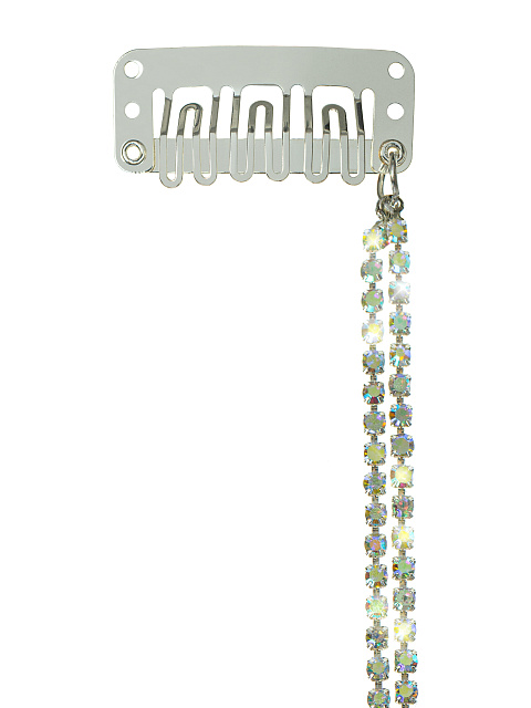 Silver & Multicolor Rhinestone Hairpin, 2