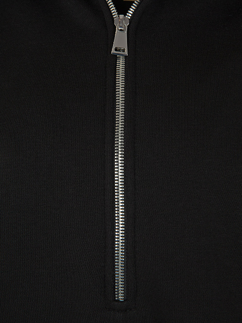 Black Embroidered Jersey Suit, 3