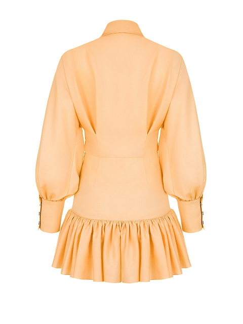 Peach Cotton Shirt Mini Dress, 2