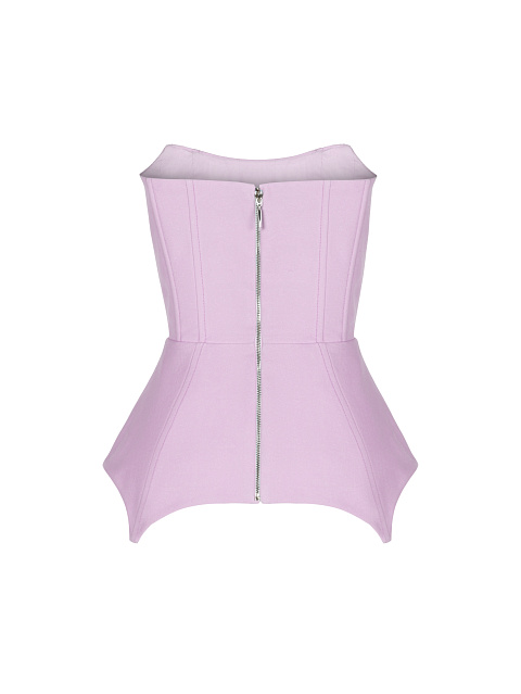 Lilac Denim Peplum Corset, 3