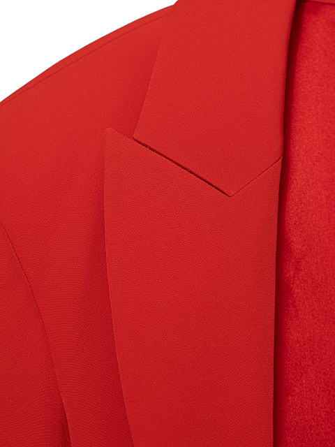 Red Cropped Rayon Blazer, 3 Red Cropped Rayon Blazer, 3