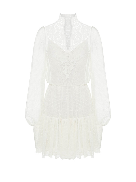 White double-layer cotton dress, 1 White double-layer cotton dress, 1