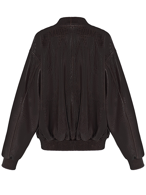 Brown leather bomber jacket, 4 Brown leather bomber jacket, 4