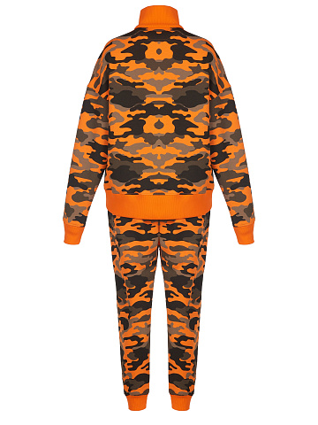 Men's Orange Camouflage Jersey Suit, 2