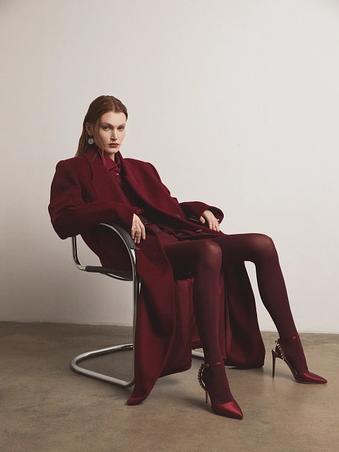 Burgundy oversized blouse, 7