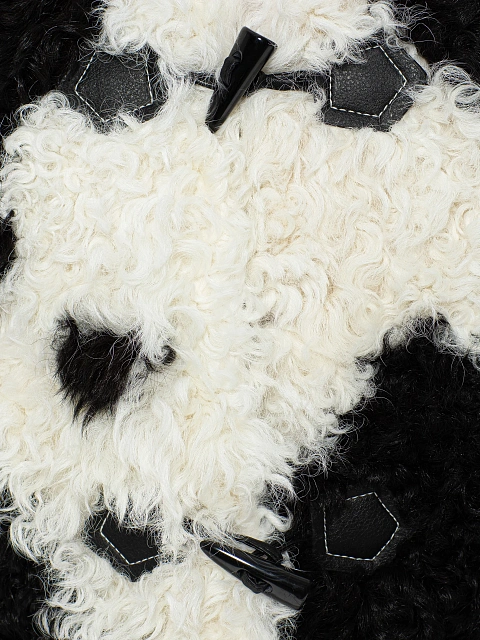 Black & White Kalgan Fur Vest, 3