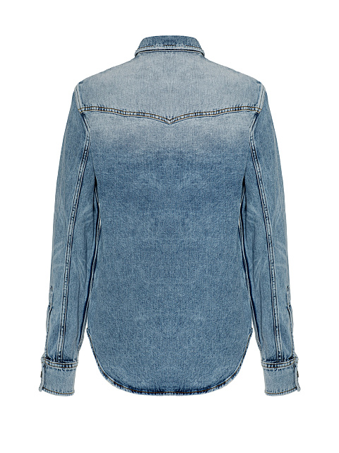 Blue Denim Shirt With Embroidered Pocket, 2 Blue Denim Shirt With Embroidered Pocket, 2