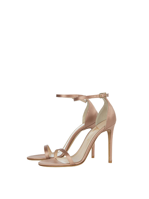 Beige Satin Sandals, 1