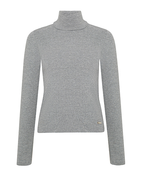 Grey Cashmere & Silk Turtleneck, 1