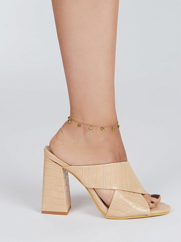 Rose Silver & Heart Shaped Cubic Zirkonia Anklet, 2