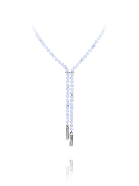Necklace-belt with chalcedony and diamonds, 1