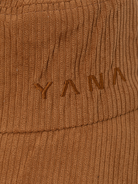 Hazel Brown Embroidery Corduroy Bucket Hat, 3 Hazel Brown Embroidery Corduroy Bucket Hat, 3