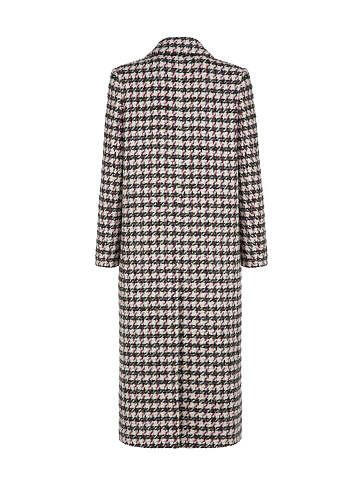 Ivory Houndstooth Tweed Coat, 2